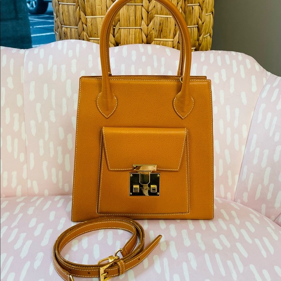 ETRO LEATHER 2 WAY BAG WITH REMOVEABLE STRAP - Picture 1 of 13